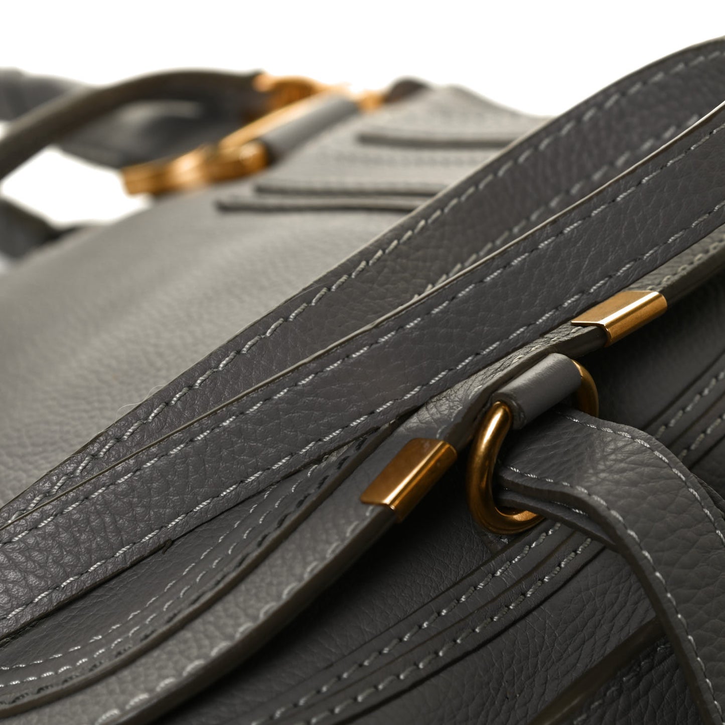 Calfskin Small Marcie Satchel Cashmere Grey