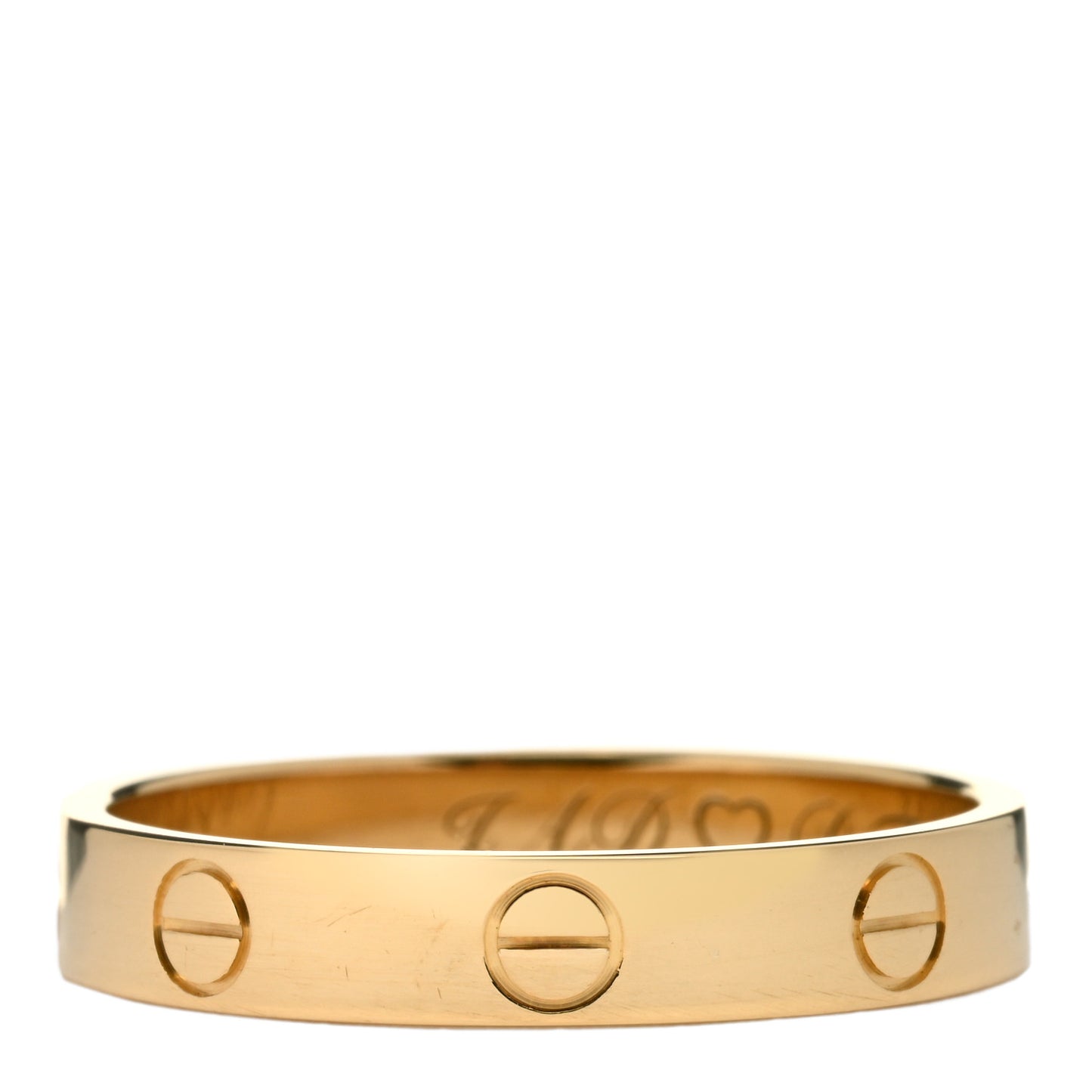 18K Yellow Gold 3.5mm LOVE Wedding Band Ring 58 8.25