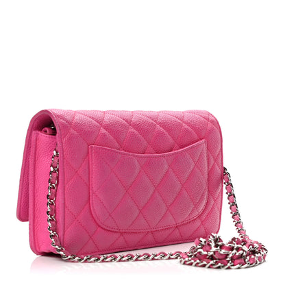Chanel Caviar Quilted Wallet on Chain WOC Pink 5 of 12