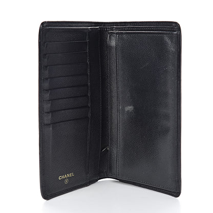 Chanel Grained Calfskin CC Button Yen Wallet Black 5 of 14
