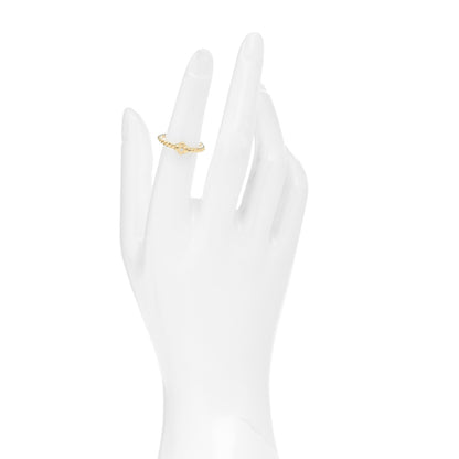 David Yurman 18K Yellow Gold Diamond Renaissance Station Ring 50 5.25 2 of 5