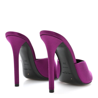 Saint Laurent Satin Goldie Mule Sandal 39 Cyclamen 5 of 10