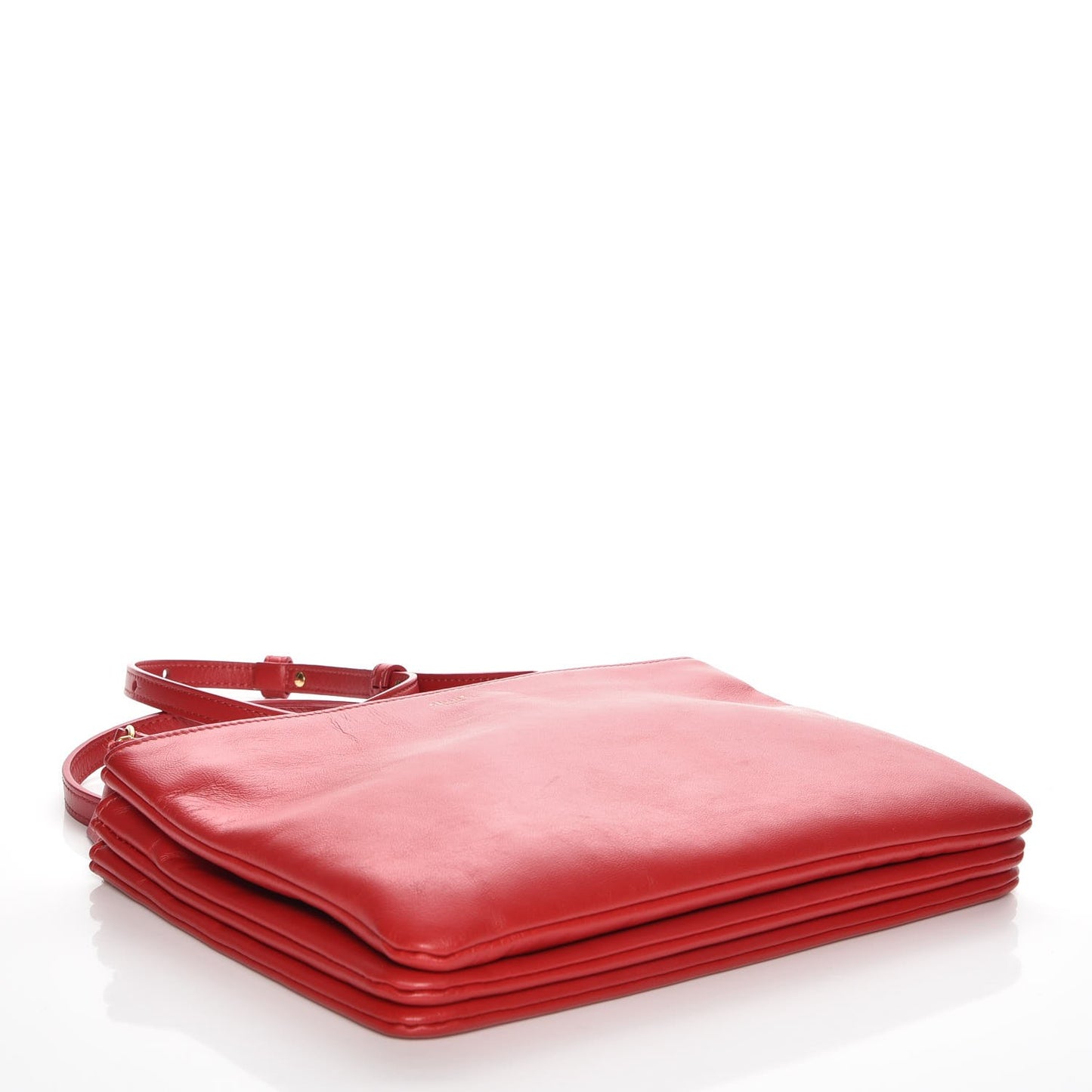 Lambskin Large Trio Crossbody Bag Red