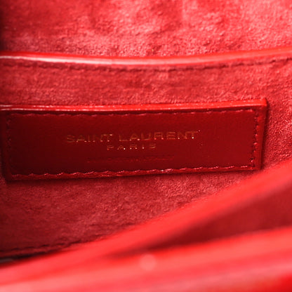 Saint Laurent Patent Small Monogram Sunset Red 6 of 8