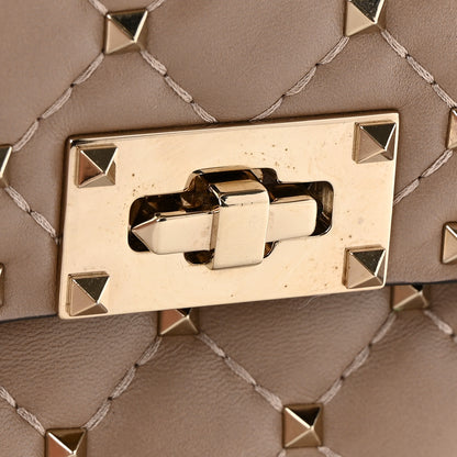 Valentino Garavani Lambskin Medium Rockstud Spike Shoulder Bag Poudre 15 of 15