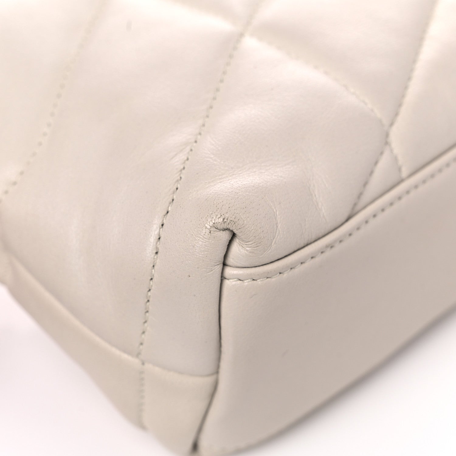 Saint Laurent Lambskin Quilted Toy Loulou Puffer Monogram Chain Satchel Crema Soft 11 of 18