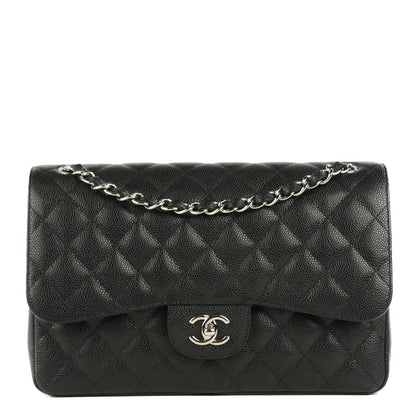 Chanel Caviar Quilted Jumbo Double Flap Black 1 of 12