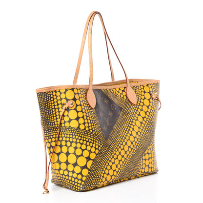Louis Vuitton Monogram Kusama Waves Neverfull MM Yellow 3 of 14