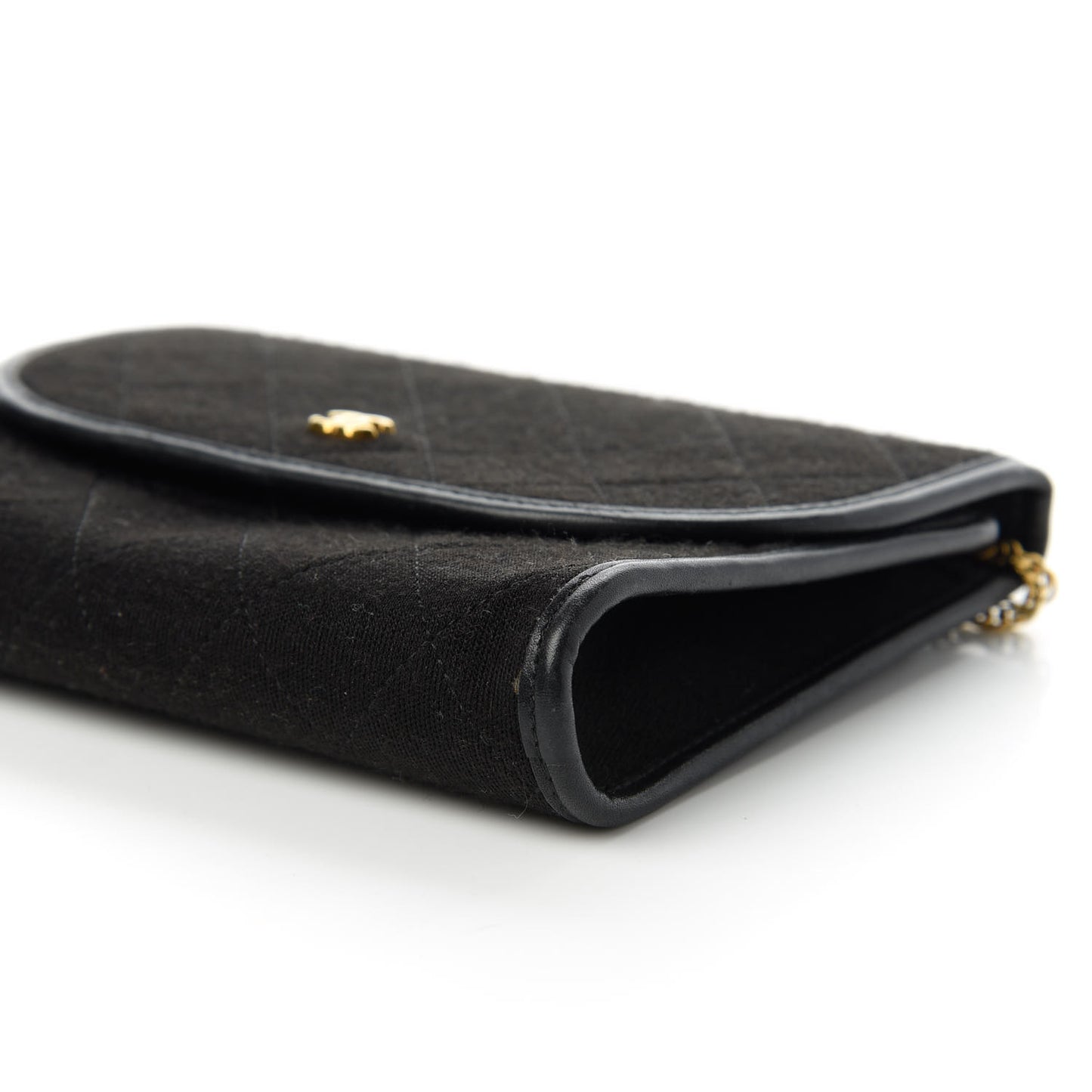 Jersey Quilted Mini Square Flap Black