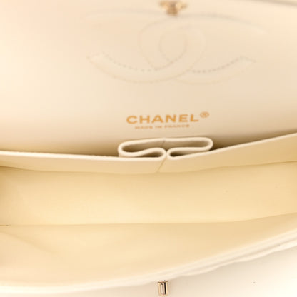 Chanel Caviar Quilted Medium Double Flap White 6 of 10
