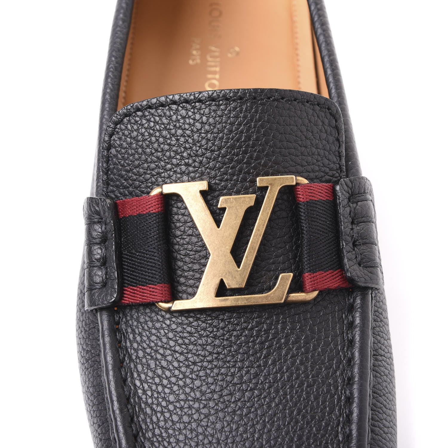 Louis Vuitton Grained Calfskin Monte Carlo Car Shoe Moccasin Loafers 5 Black 11 of 11