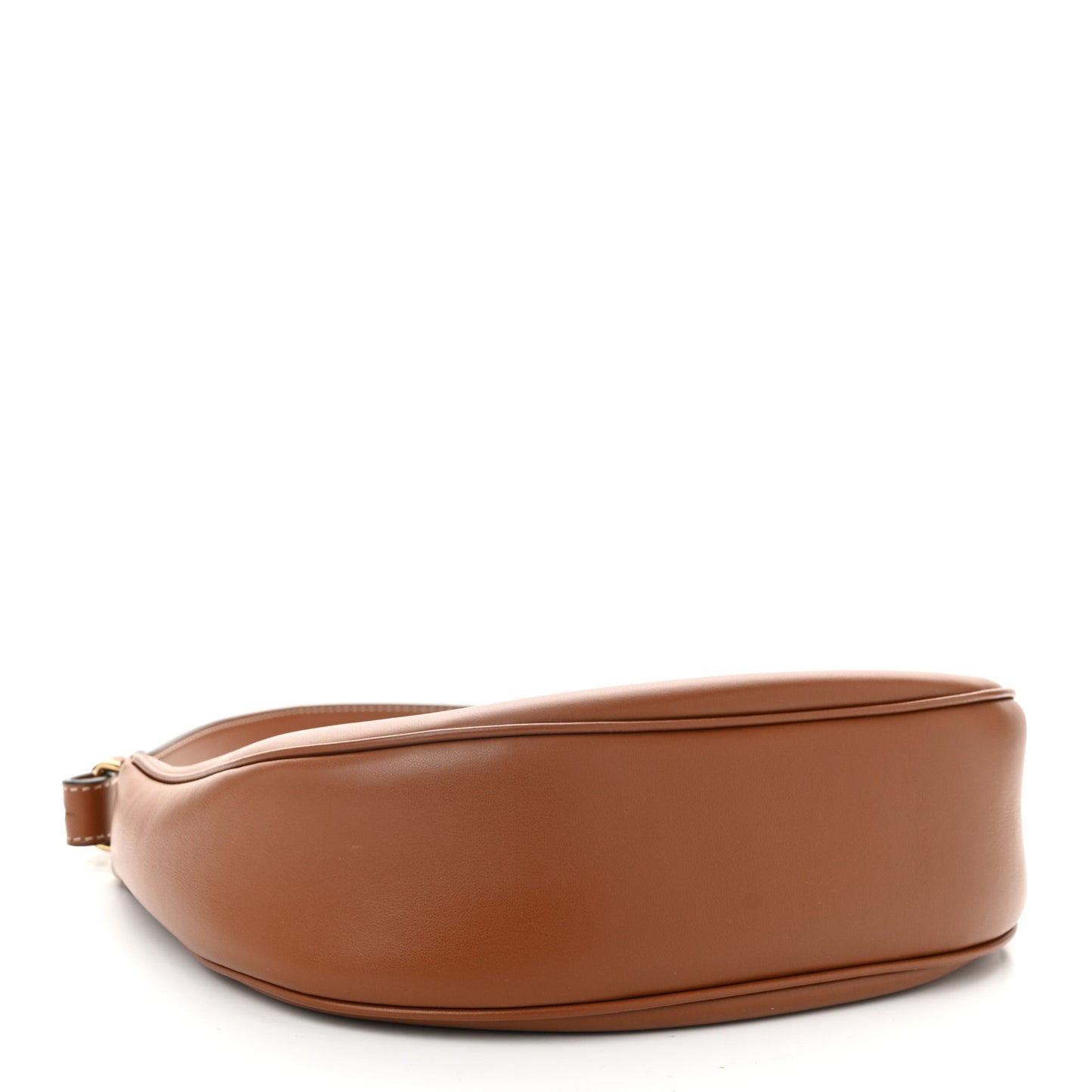 Smooth Calfskin Medium Strap Ava Triomphe Shoulder Bag Tan