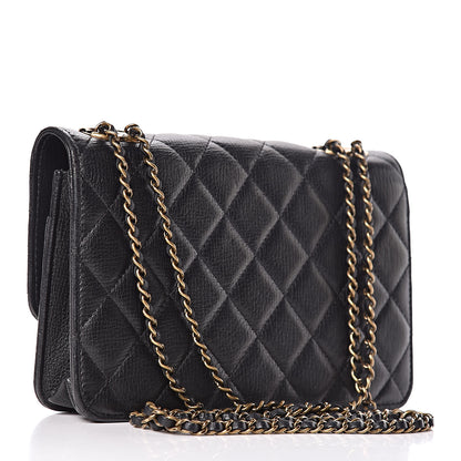 Chanel Calfskin Quilted CC Eyelet Wallet On Chain WOC Black 4 of 17