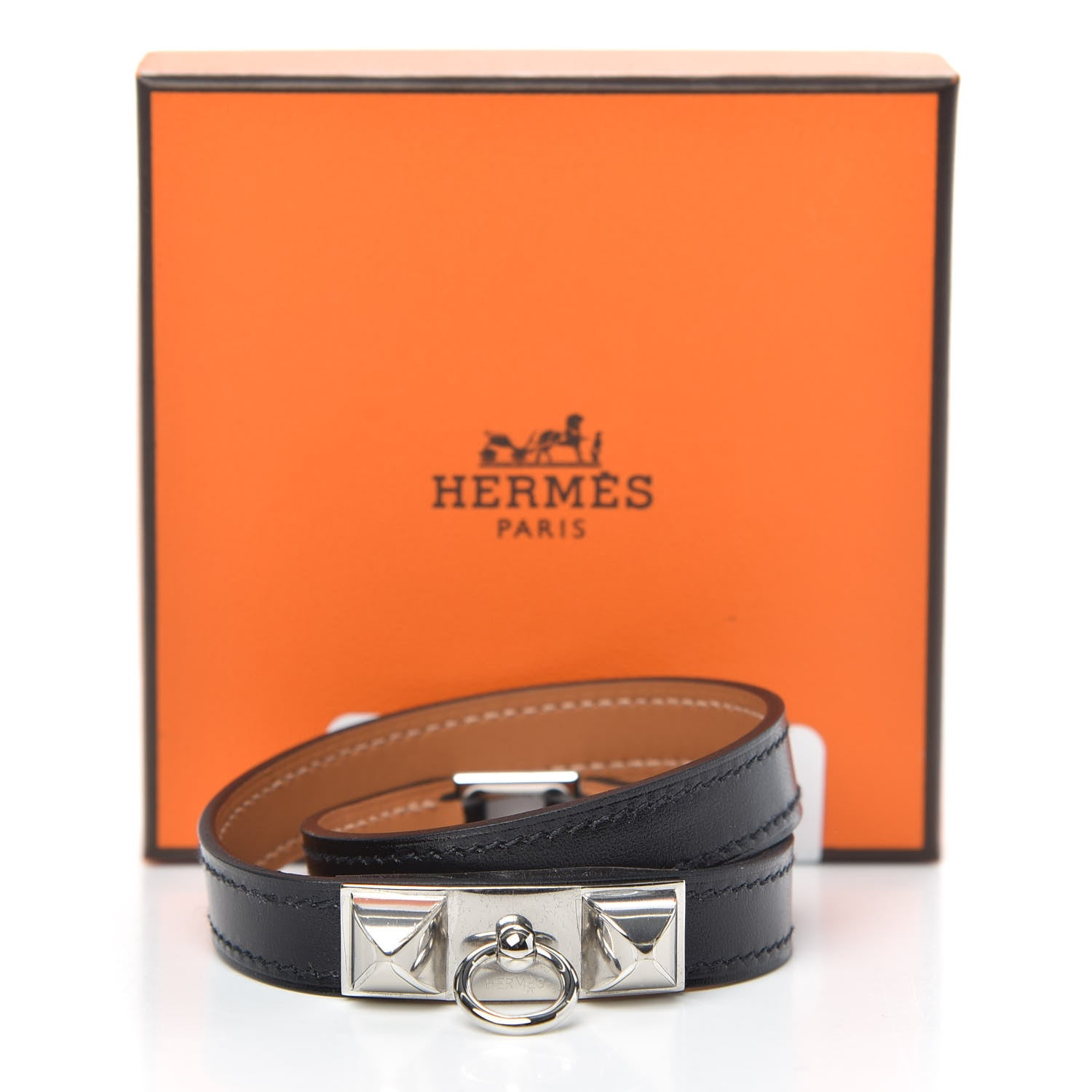 Hermes Box Rivale Double Tour Bracelet S Black 6 of 6