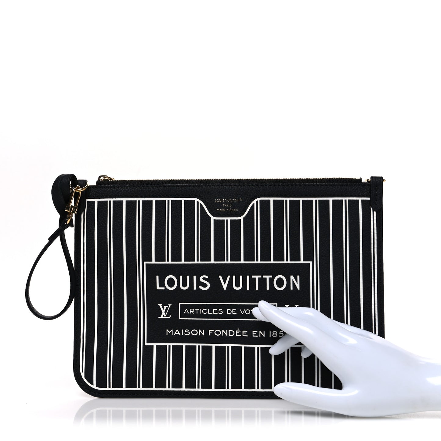 Calfskin Neverfull Inside Out MM Pochette Black