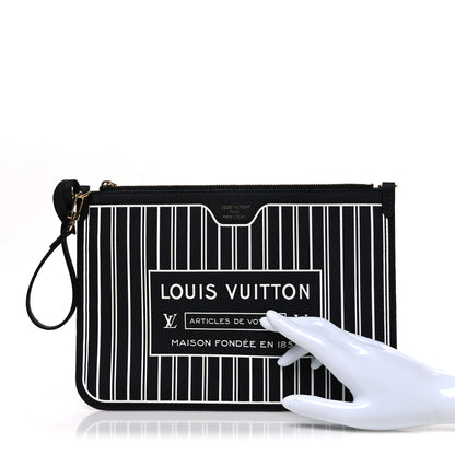 Louis Vuitton Calfskin Neverfull Inside Out MM Pochette Black 2 of 6