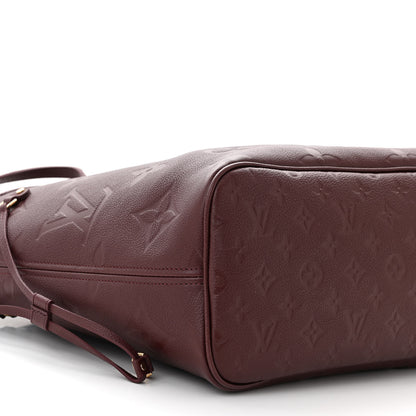 Louis Vuitton Empreinte Monogram Giant Neverfull MM Wine 9 of 10
