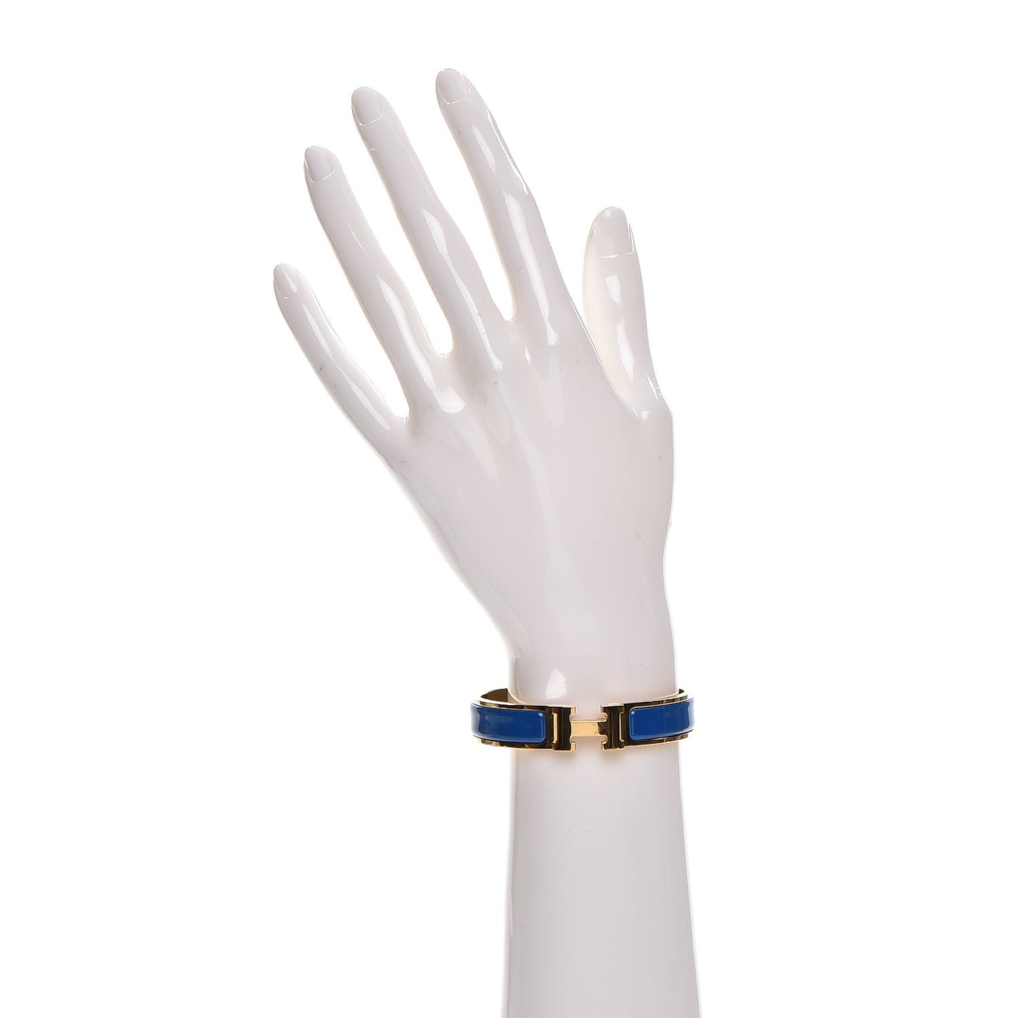Narrow Enamel Clic Clac H Bracelet PM Bleu Intense
