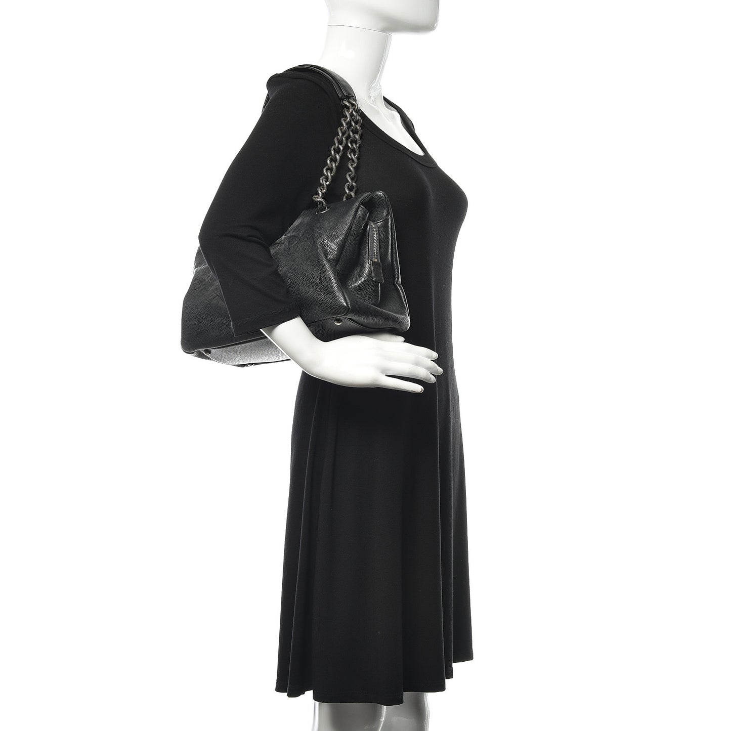 Caviar CC Shoulder Bag Black
