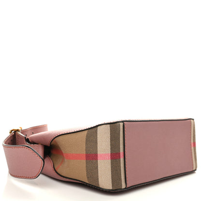 Burberry Soft Grain Calfskin House Check Small Helmsley Crossbody Dusty Pink 4 of 10