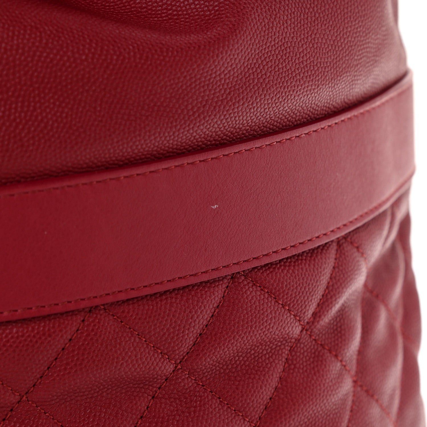 Chanel Caviar Lambskin Quilted Casual Style Hobo Red 11 of 11