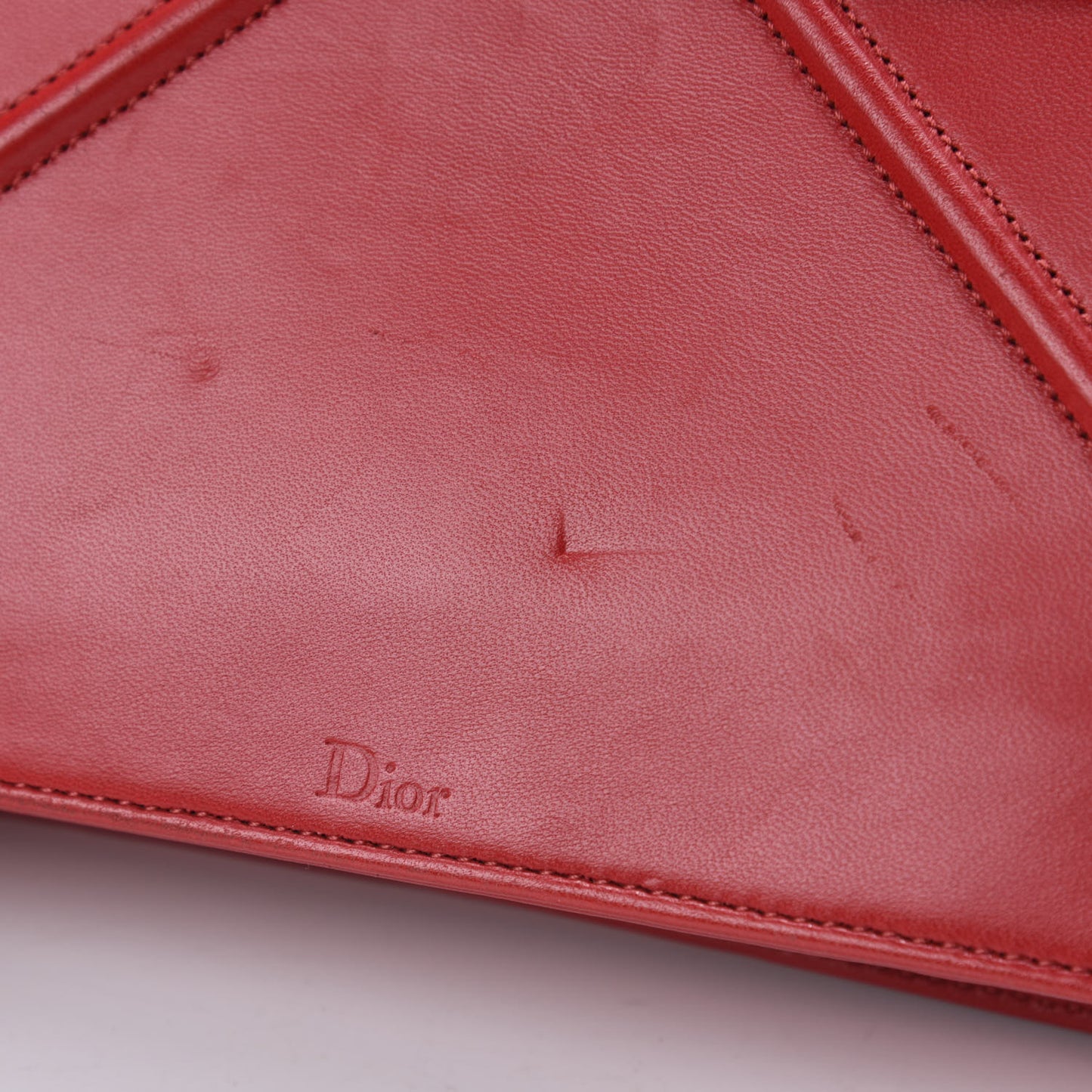 Lambskin Medium Diorama Flap Bag Red
