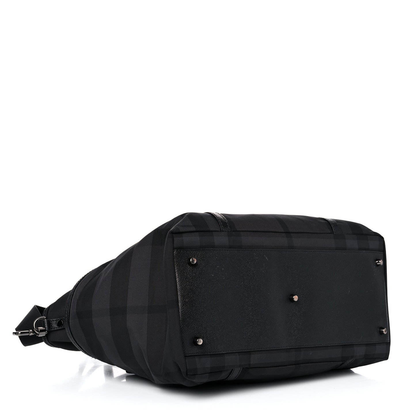 Nylon House Check Diaper Bag Black