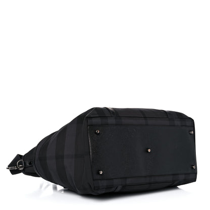 Burberry Nylon House Check Diaper Bag Black 3 of 11