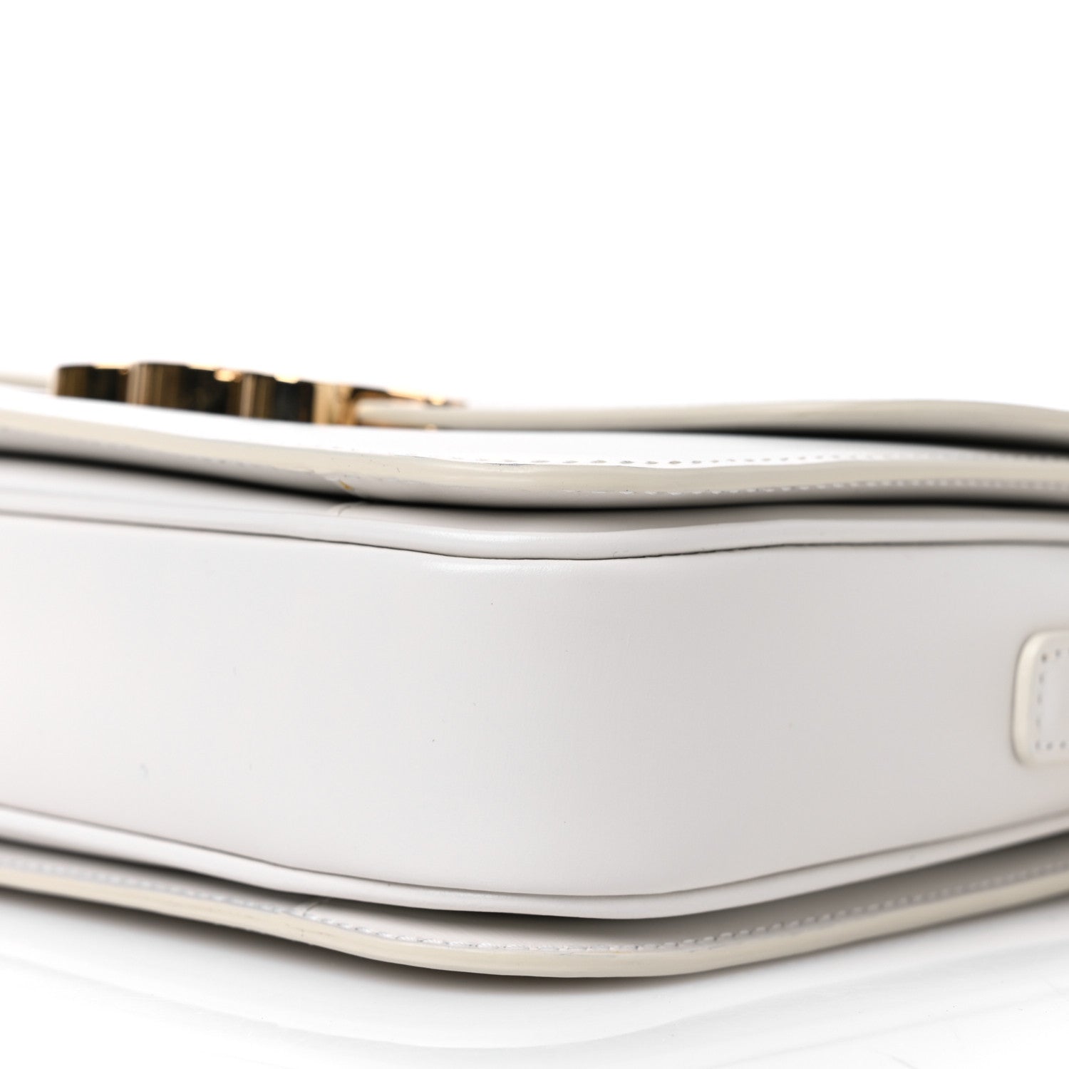 Celine Shiny Calfskin Medium Triomphe White 10 of 10