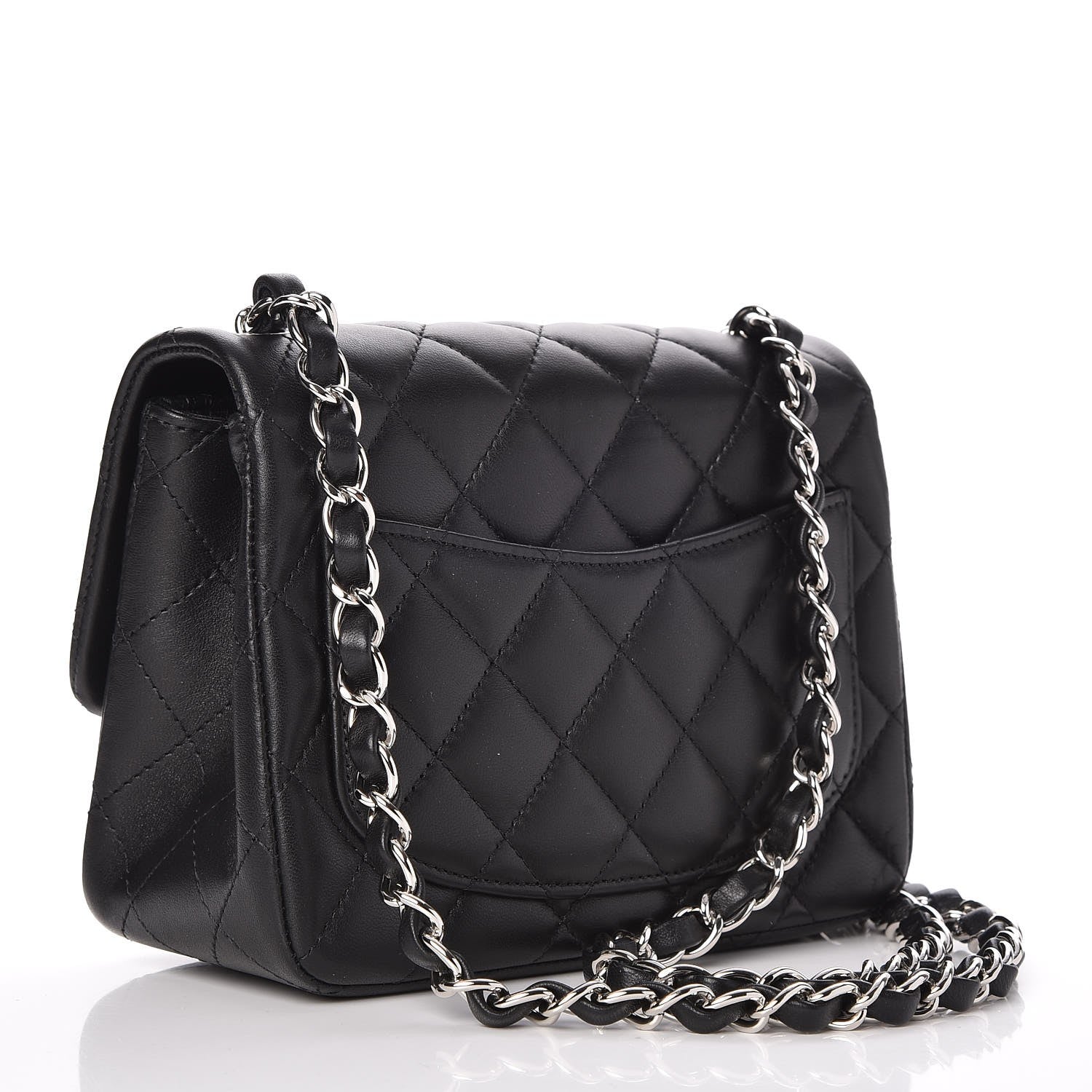 Chanel Lambskin Quilted Mini Square Flap Black 3 of 8
