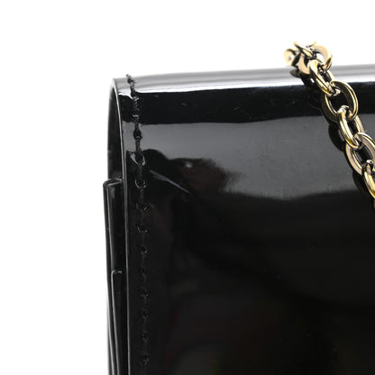 Louis Vuitton Patent Louise PM Chain Clutch Black 11 of 12