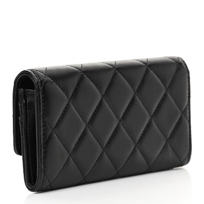 Chanel Lambskin Quilted Medium Flap Wallet Black 3 of 9