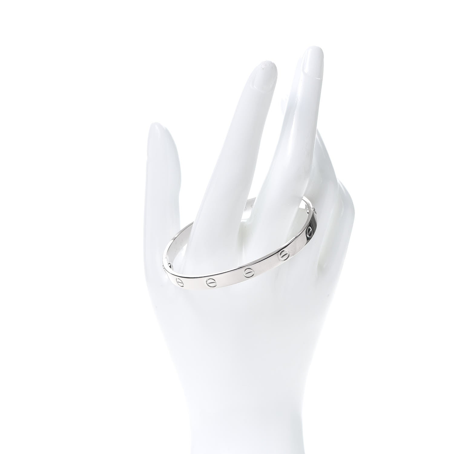 Cartier 18K White Gold LOVE Bracelet 18 2 of 5