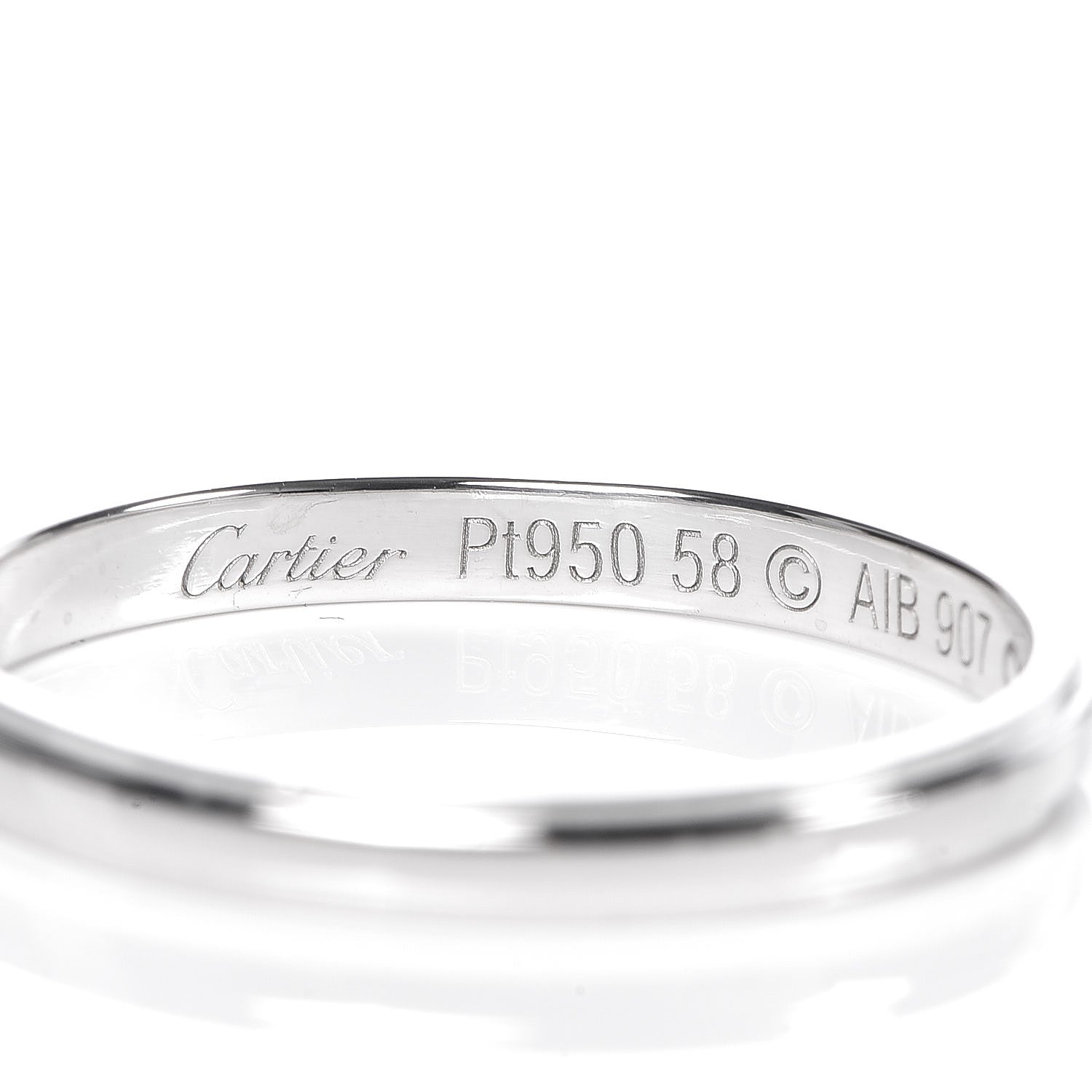 Cartier Platinum 2.5mm D'Amour Wedding Band Ring 58 8.25 4 of 7