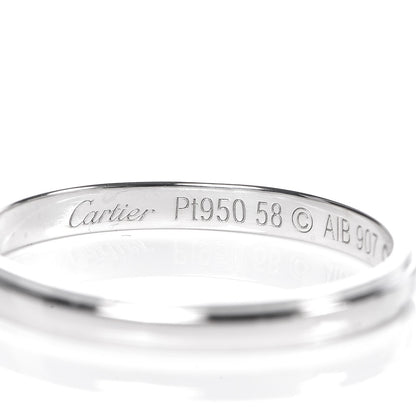 Cartier Platinum 2.5mm D'Amour Wedding Band Ring 58 8.25 4 of 7