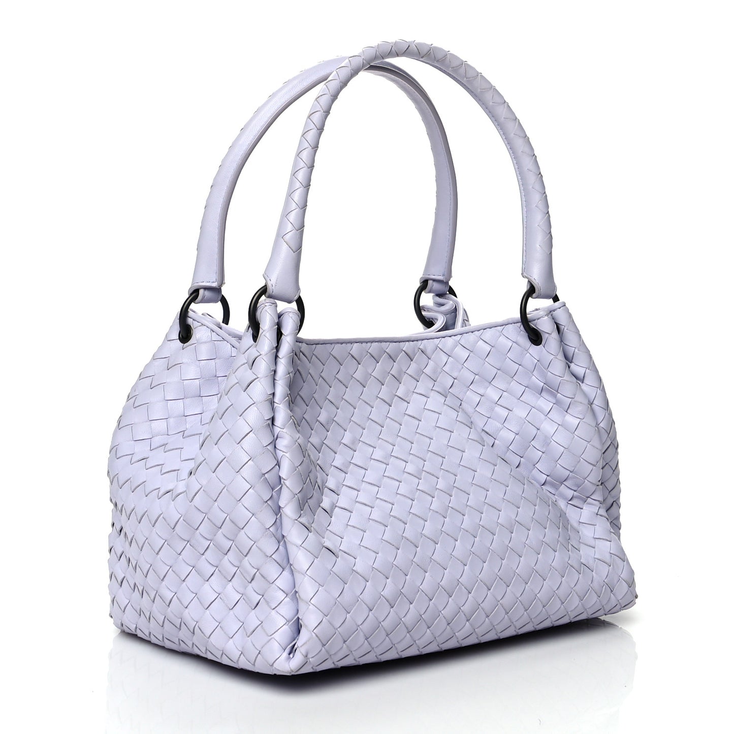 Nappa Intrecciato Parachute Bag Oyster Lilac