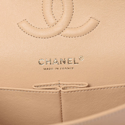 Chanel Caviar Quilted Medium Double Flap Beige 7 of 14