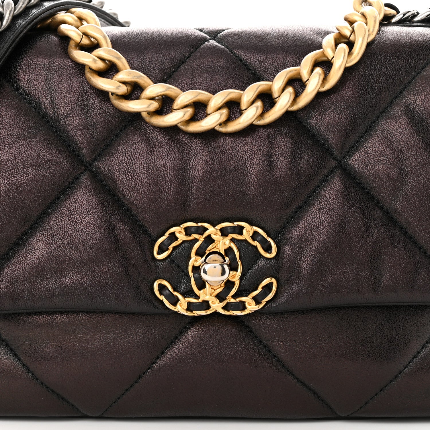 Chanel Lambskin Quilted Medium Chanel 19 Flap Black 8 of 12