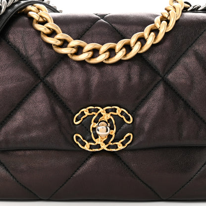 Chanel Lambskin Quilted Medium Chanel 19 Flap Black 8 of 12
