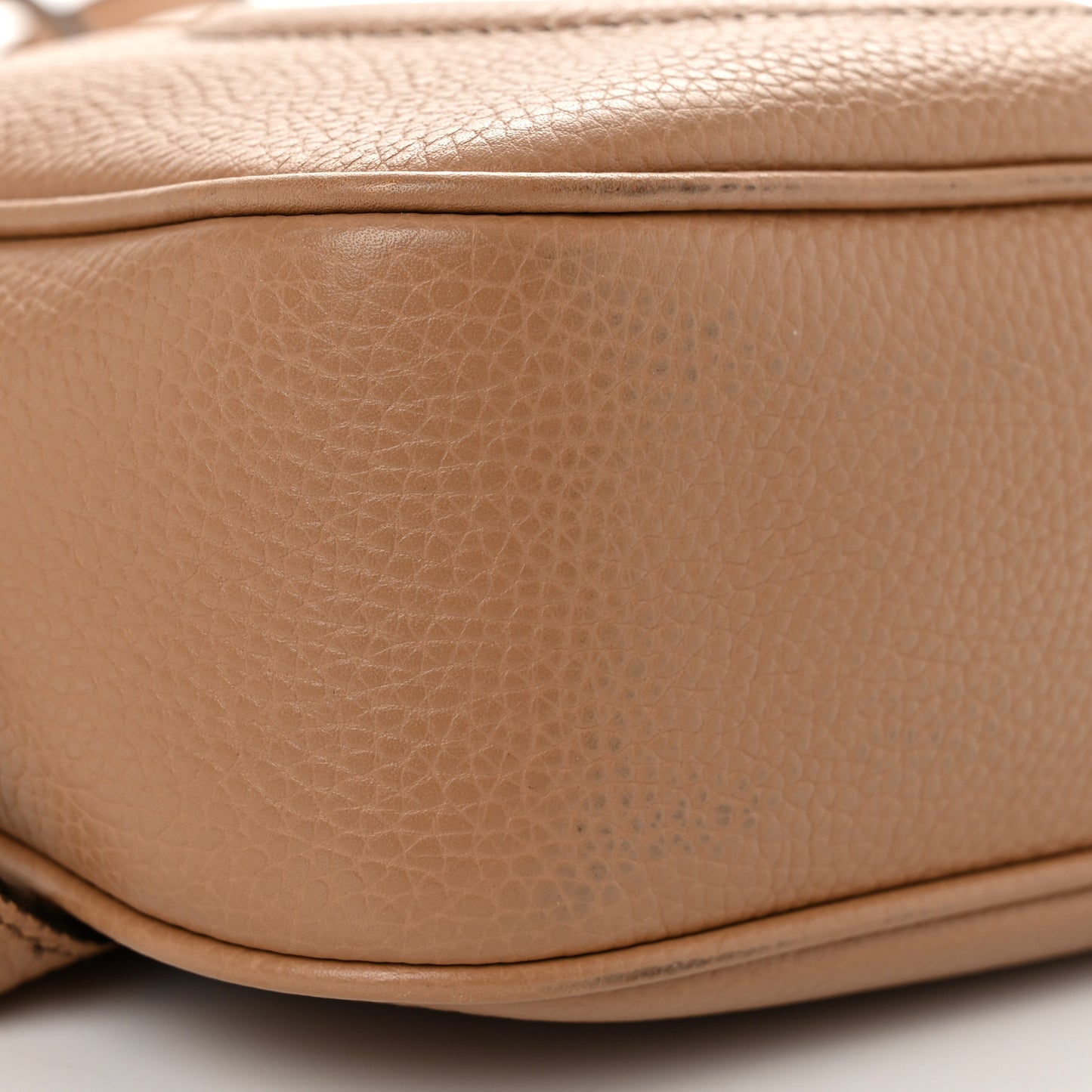 Pebbled Calfskin Small Soho Disco Bag Camelia