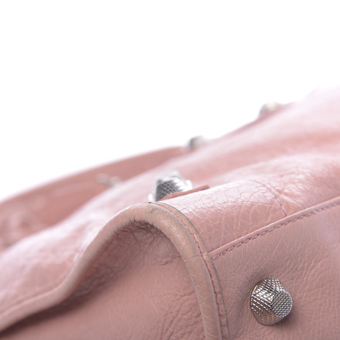 Agneau Giant 12 Silver Hardware Work Rose Peche