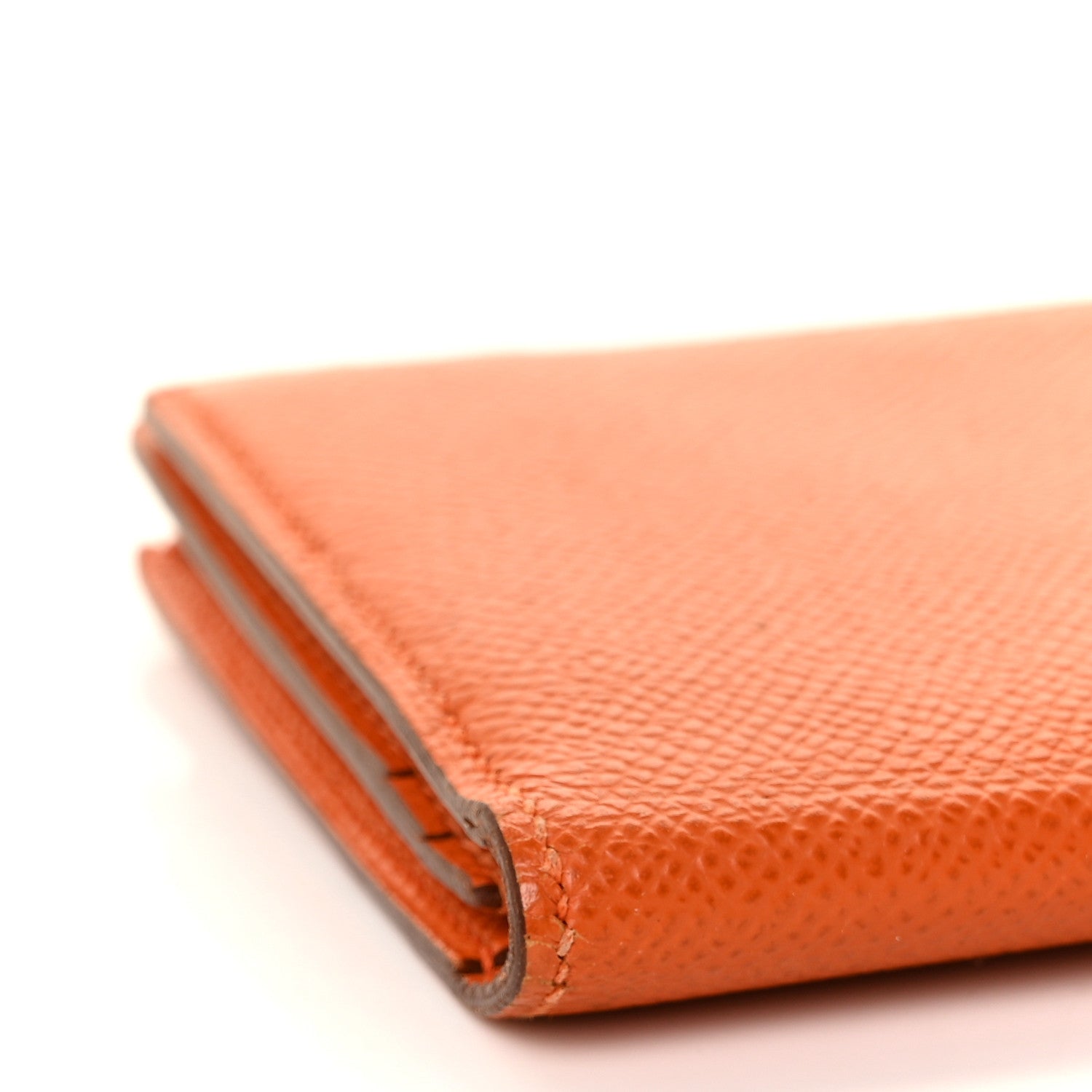 Hermes Epsom Bearn Gusset Wallet Orange 7 of 8