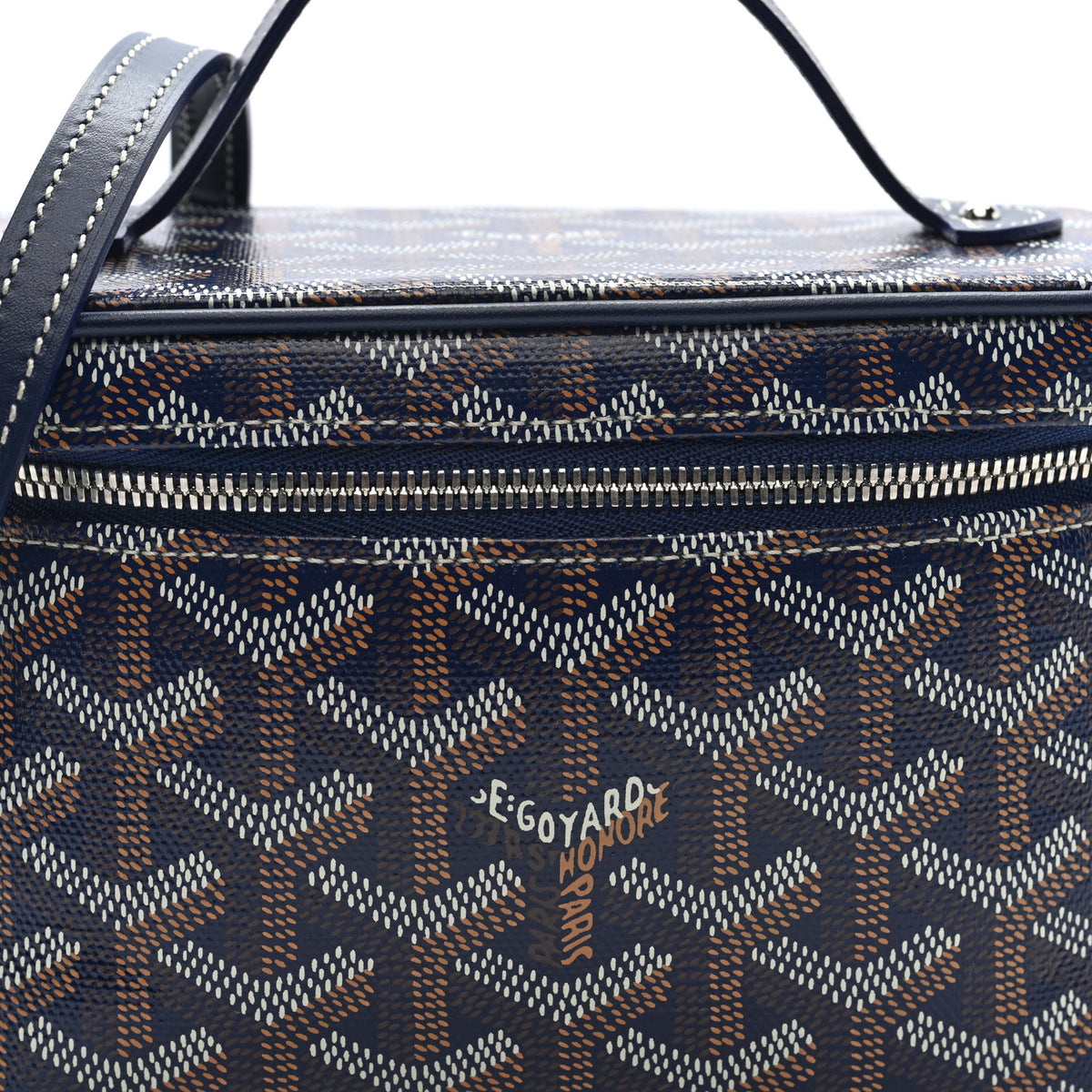 Goyard Goyardine Muse Mini Vanity Case Navy 7 of 9