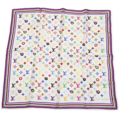 Louis Vuitton Silk Multicolor Eye Love Scarf White 1 of 6