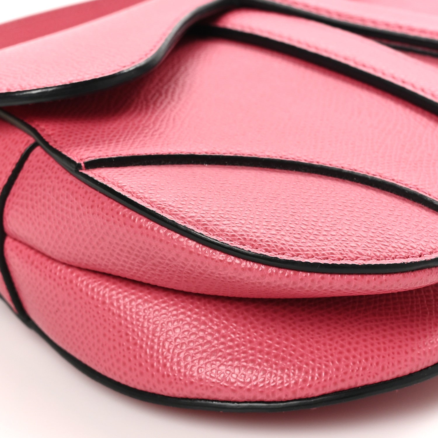 Christian Dior Grained Calfskin Mini Saddle Bag Pink 9 of 10
