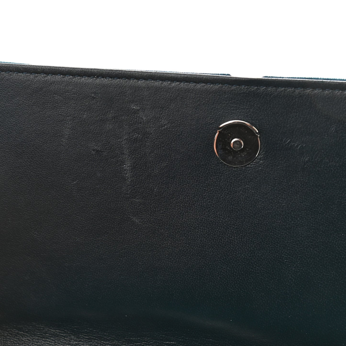 Velvet Crystal Monogram Kate Tassel Chain Wallet Blue