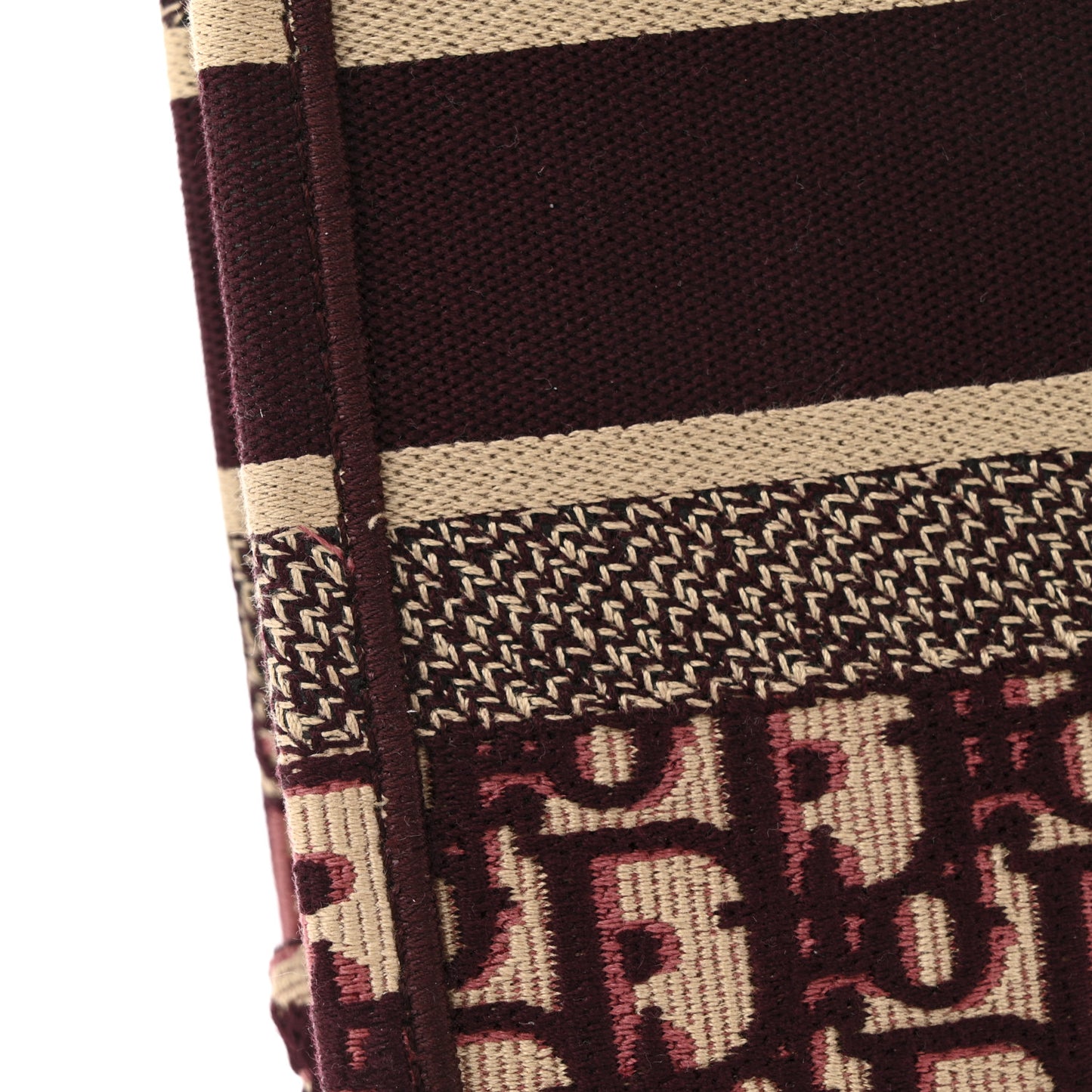 Oblique Medium Book Tote Burgundy Multicolor