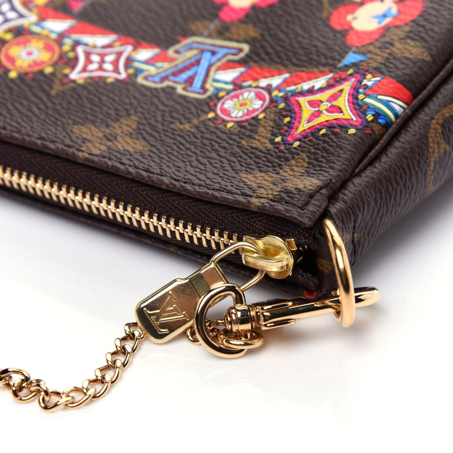 Louis Vuitton Monogram 2020 Christmas Animation Bumper Cars Mini Pochette Accessories Coquelicot 11 of 11