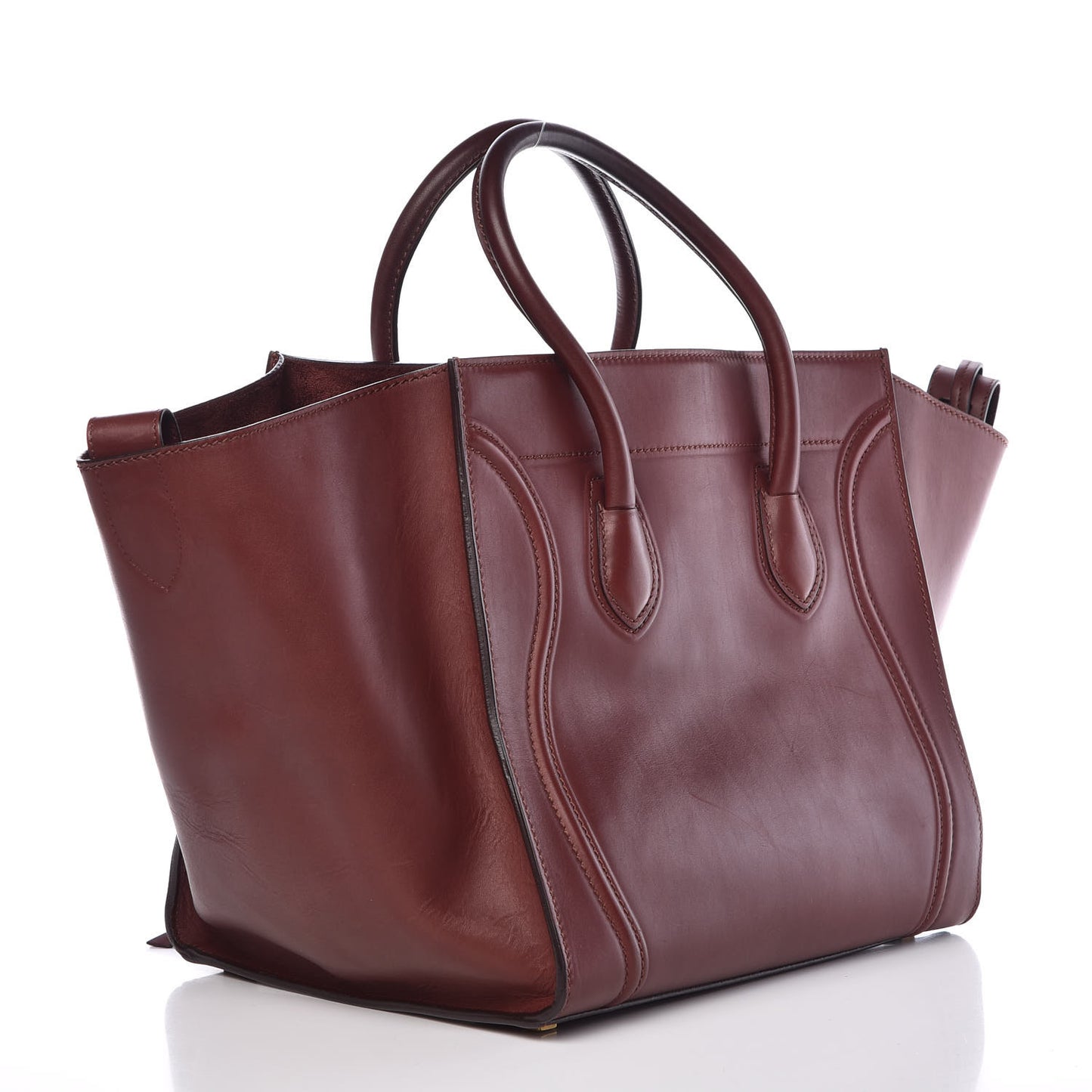 Natural Calfskin Medium Phantom Luggage Burgundy