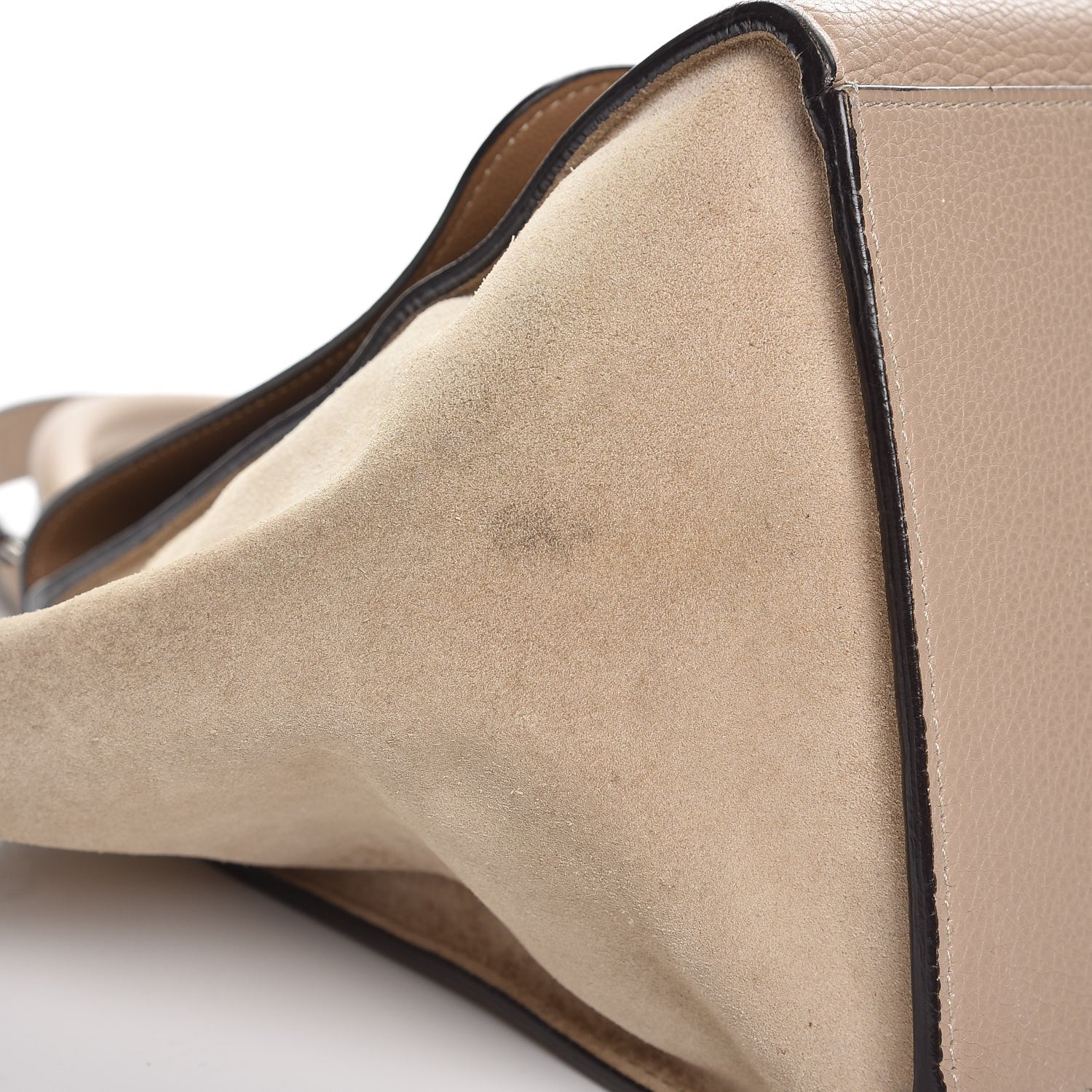 Celine Drummed Calfskin Suede Medium Trapeze Dune 14 of 15